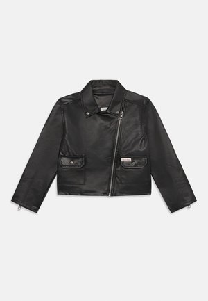 BIKER JACKET - Faux leather jacket - black