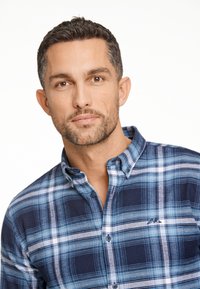 Lindbergh BRUSHED CHECKED  - Camicia - dk blue