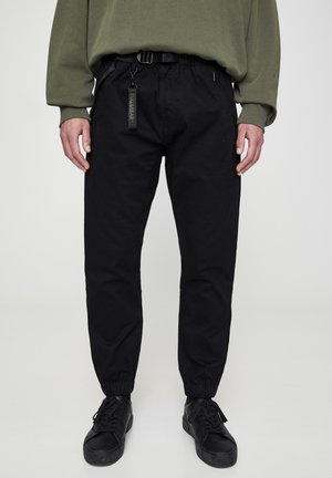Stoffhose - metallic black