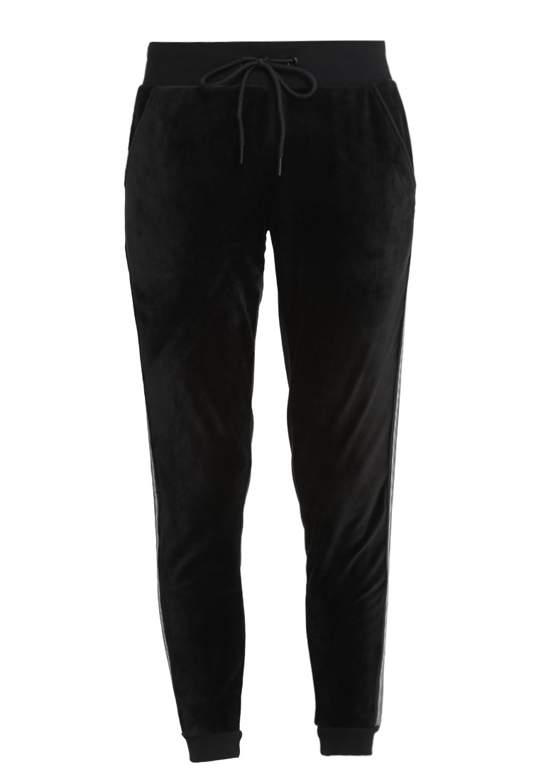 Hunkemöller SLIM PANT VELOUR Joggebukse blacksvart Hunkemöller SLIM PANT VELOUR Joggebukse blacksvart
