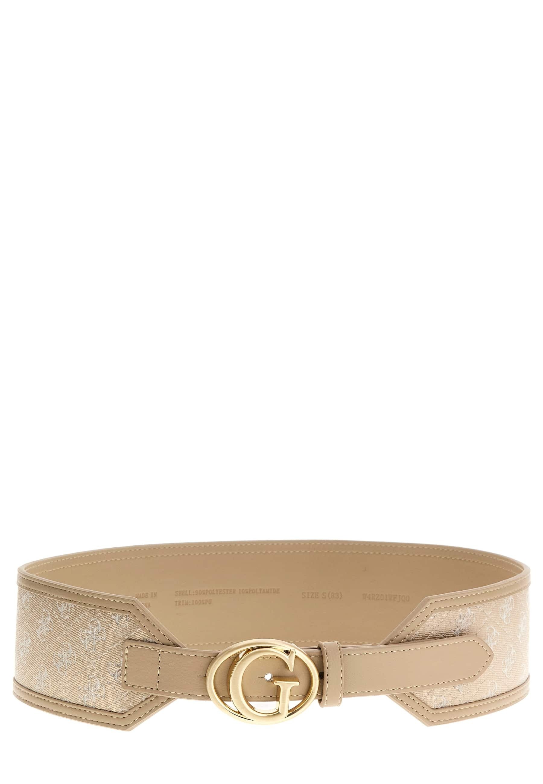 Ceinture Réversible Guess Calista - Logo G, Taille L, 3 Cm - Polyester - Couleur Noir/Logo