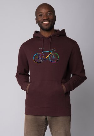 watapparel FAHRRAD BY NIGHT - Hoodie - red brown