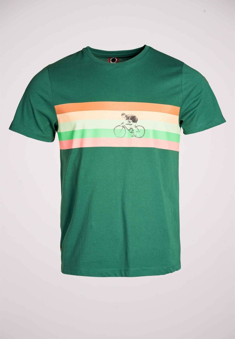 Cyclo Club Marcel Print T Shirt Green Zalando De