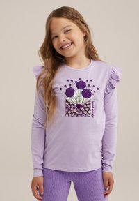 WE Fashion Top dugih rukava - violet