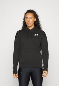 Under Armour - ESSENTIAL HOODIE - Luvtröja - black Miniatyrbild 1