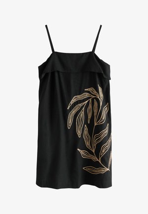 Next, REGULAR FIT - STRAPPY FOLDOVER MINI SUMMER DRESS . - Denné šaty - black