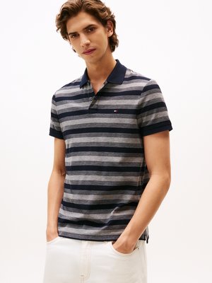 Tommy Hilfiger STRIPE STRUCTURE  - Pikeepaita - desert sky/mid grey