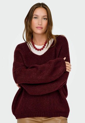 JDY JDYDINEA REVERSIBLE  - Trui - cabernet