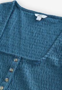 REGULAR FIT  TEXTURED HENLEY DETAIL TANK   - Blouse - dusty blue