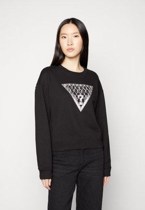 Guess CRYSTAL MESH  - Sudadera - jet black