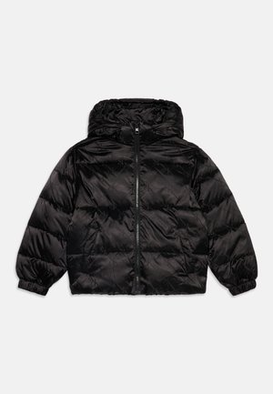 Calvin Klein Jeans, KIDS' HOODED LOGO PUFFER COAT - Зимно яке - black