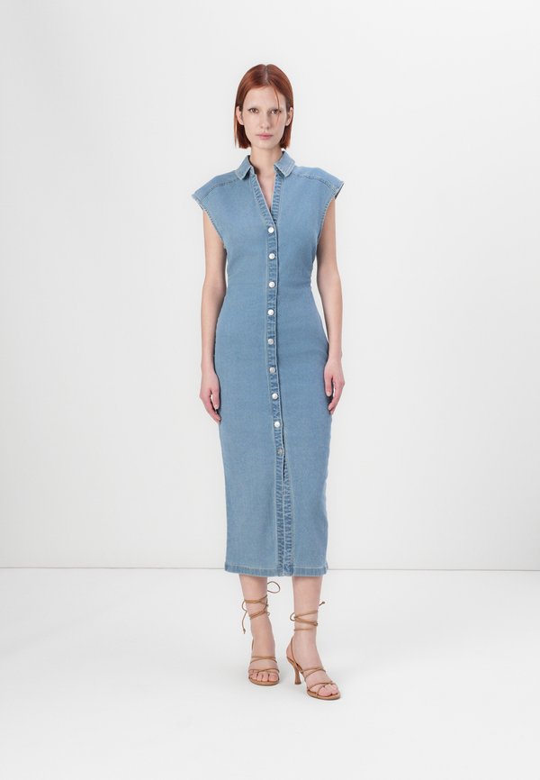 ONLBABE CAPSLEEVE MIDI DRESS - Denim dress