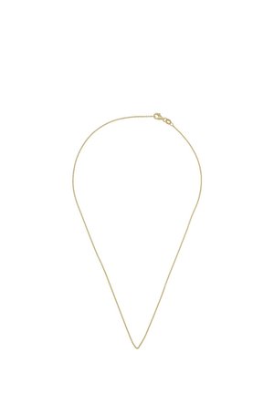 Goldkette mit einer filigranen Kette und einem V-förmigen Design. Glatte Textur mit einem sicheren Verschluss auf der Rückseite.