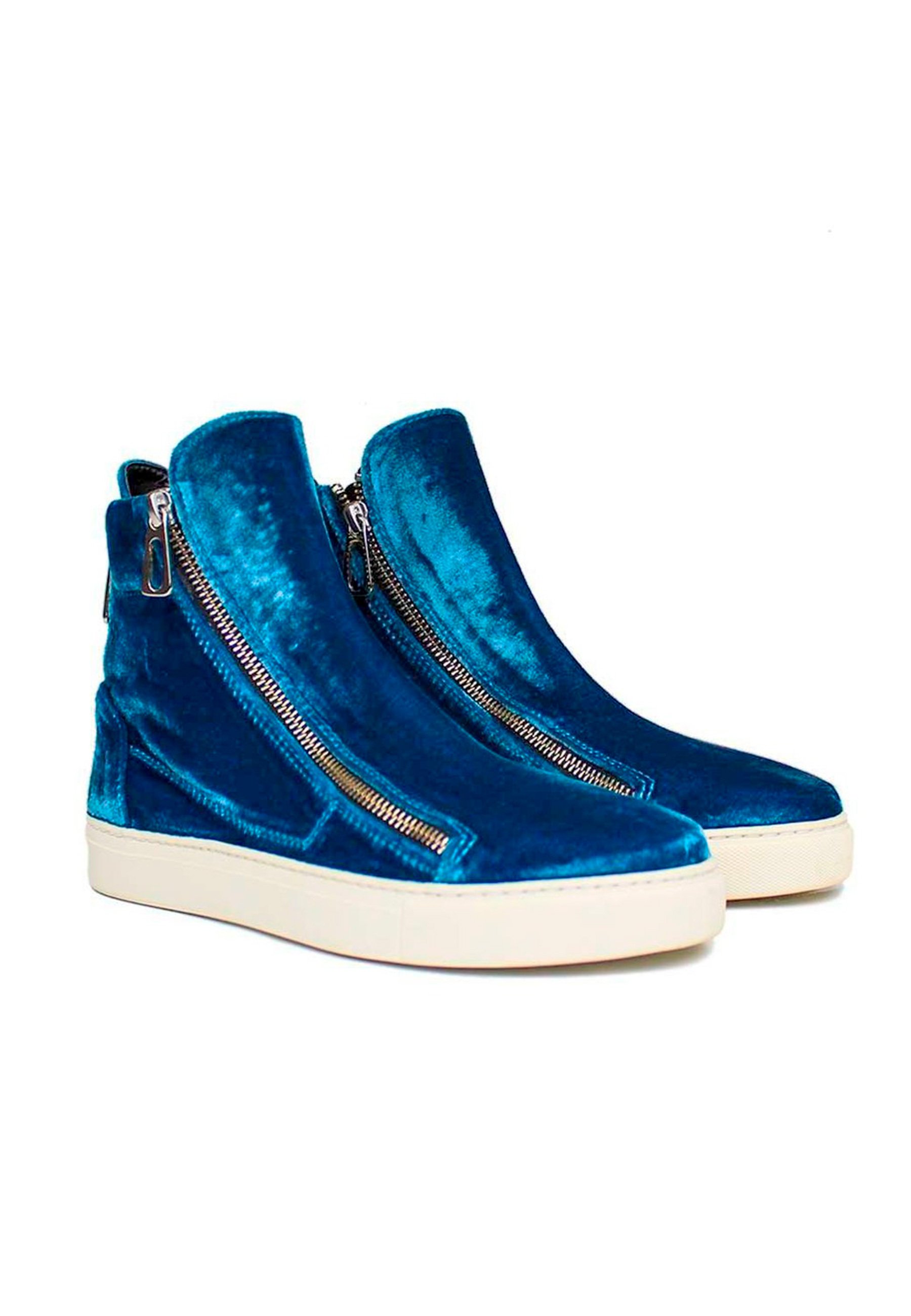 GENNIA BERTA - Botines bajos - terciopelo vaquero jeans/azul - Zalando.es