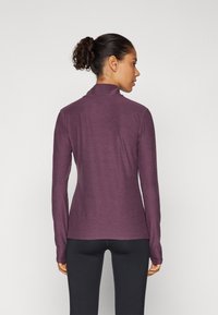 New Balance SPORT ESSENTIALS SPACE DYE QUARTER ZIP - Majica z dolgimi rokavi - plum/brown heather