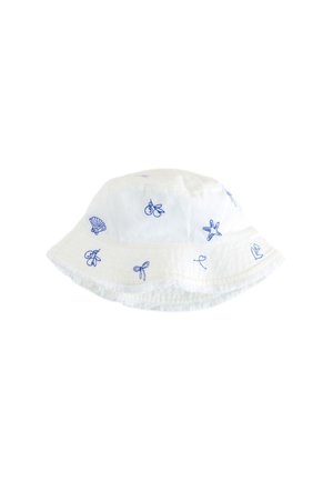 Next BUCKET HAT UNISEX - Pălărie - white blue embroidery
