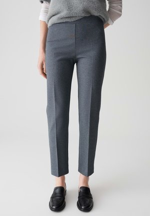 MID RISE ANKLE RELAXED FIT TWEED - Pantaloni - coal blue