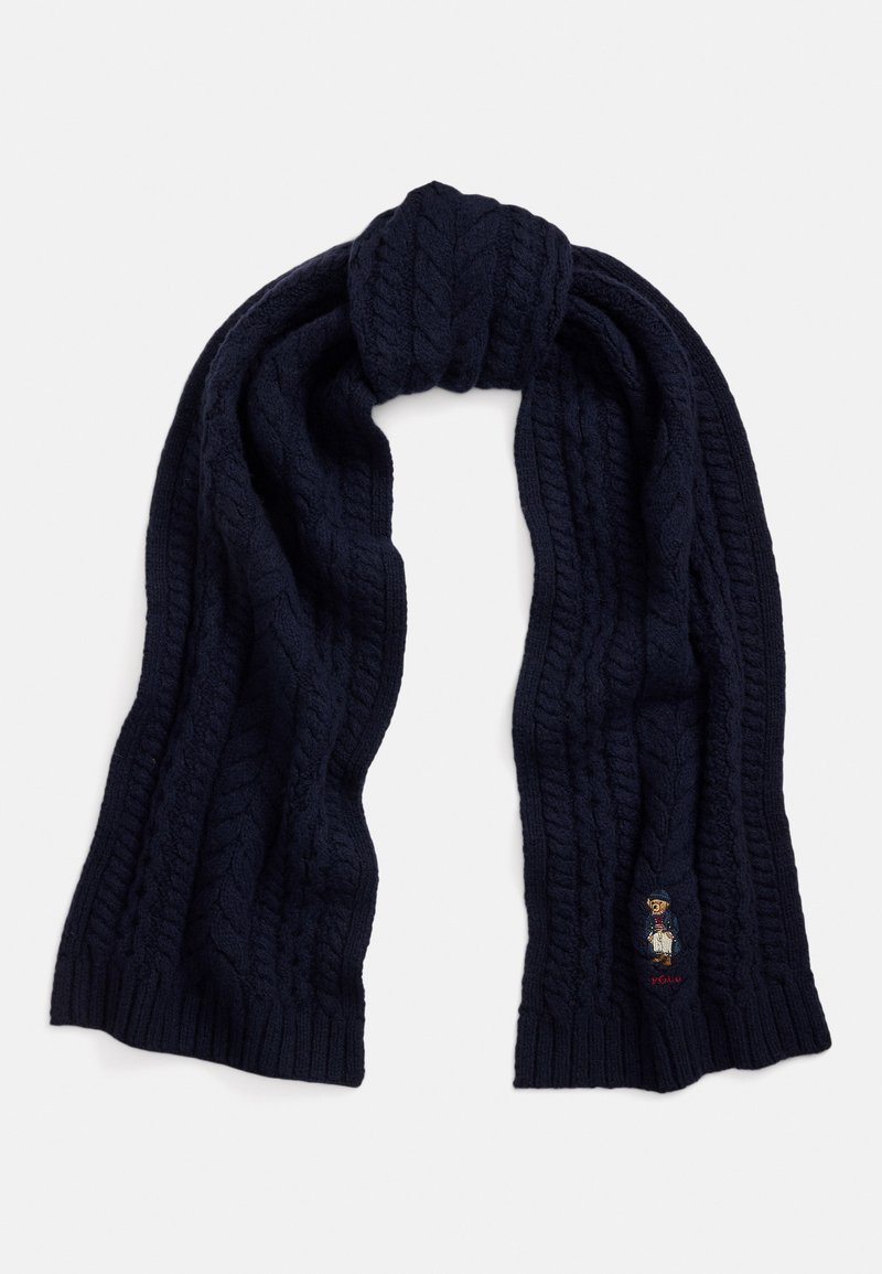 Polo Ralph Lauren POLO BEAR CABLE KNIT WOOL BLEND SCARF - Šal - navy