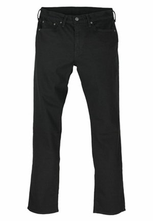 Zwarte denim jeans met een recht gesneden ontwerp, voorzien van een klassieke vijf-pocket indeling en een gladde textuur.