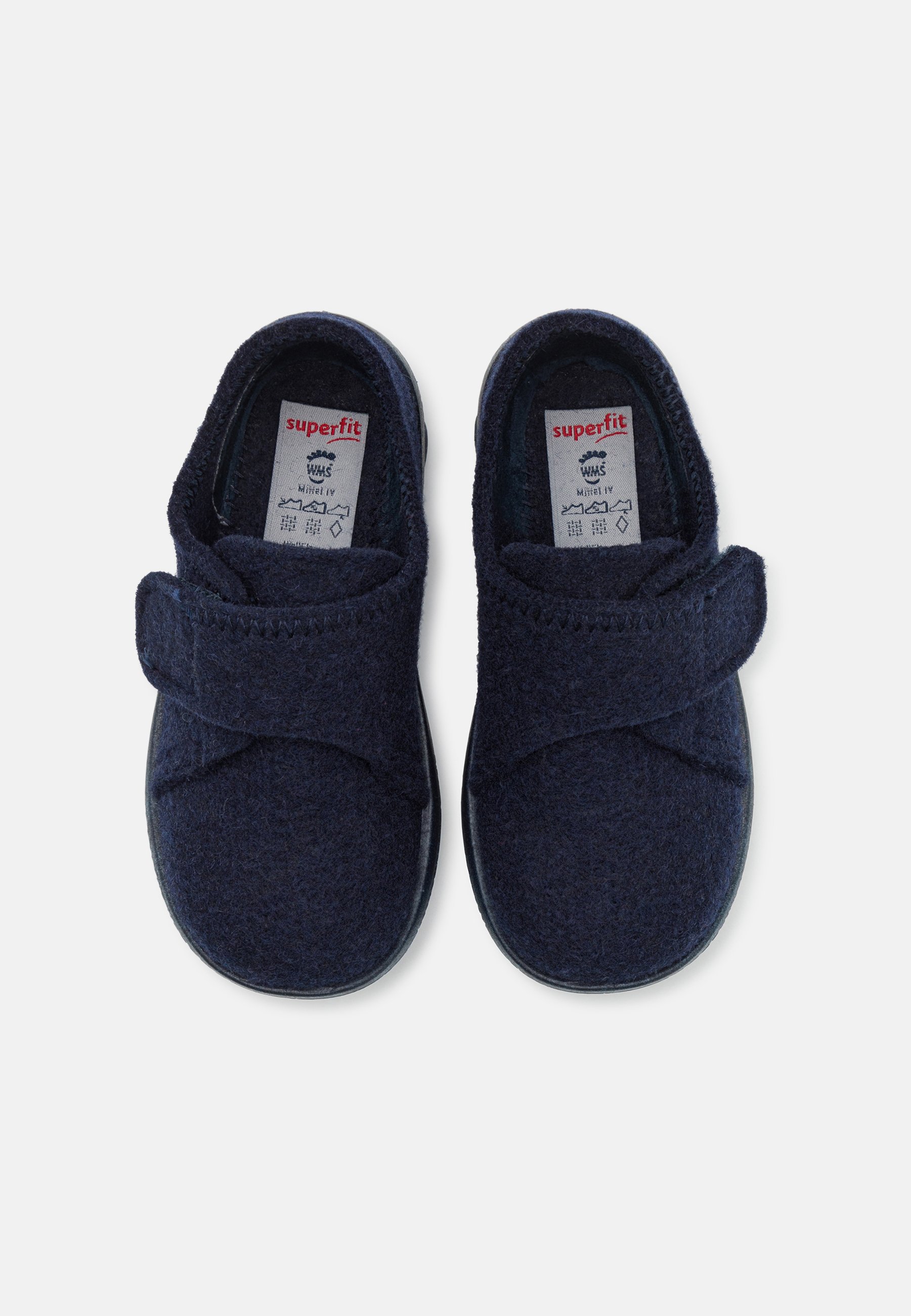 Chaussons Pour Garçon Superfit Happy - Semelle Souple Antidérapante, Feutre De Laine, Fermeture Velcro, Confortables - 8