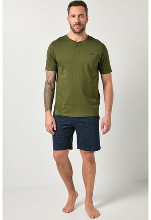 SET WITH AND PATTERNED  UP TO SIZE - Nattøj sæt - dark khaki