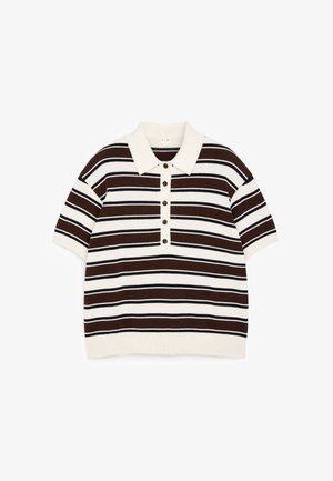 ARKET, Poloshirt - brown white