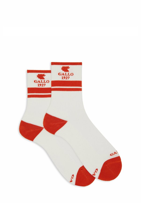 UNISEX WITH CONTRAST LETTERING - Socken - bianco rame