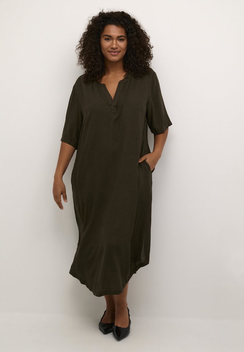 Kaffe Curve KCMILLE - Vestido informal - forest night