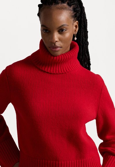 Polo Ralph Lauren WOOL CASHMERE ROLL NECK JUMPER - Striktrøje - fall red