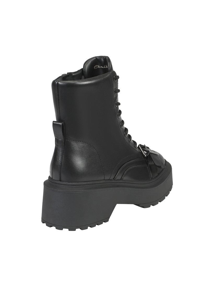 Damen Ankle Boots | Ekonika Schnürstiefelette black/schwarz - EO78400 Damen Ankle Boots | Ekonika Schnürstiefelette black/schwarz - EO78400