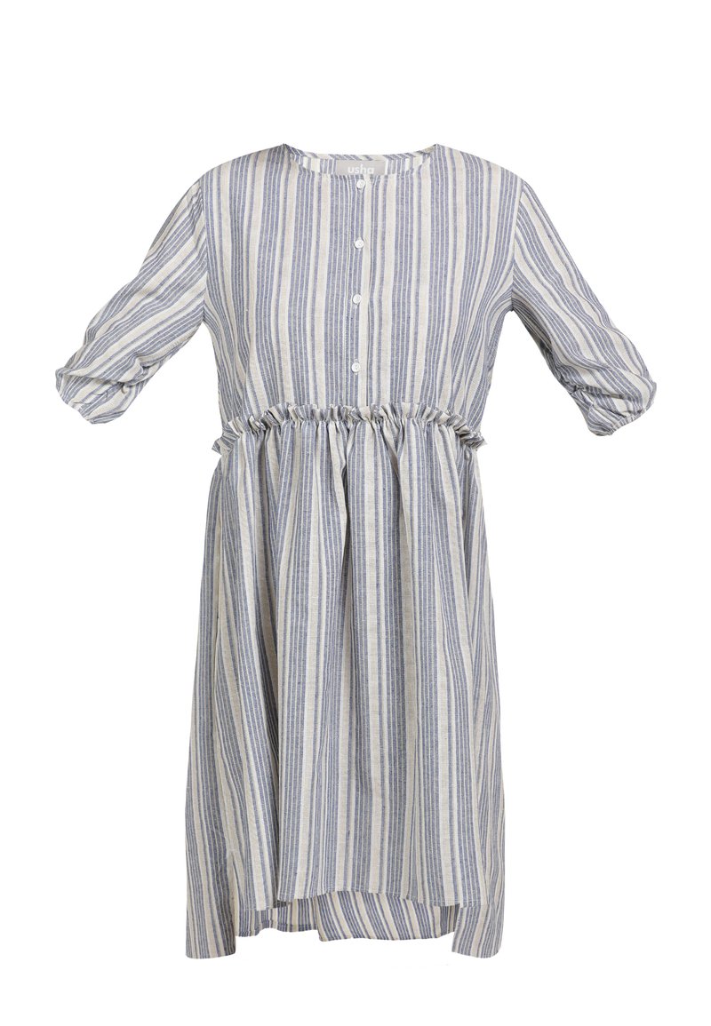 Usha Kleid Freizeitkleid Blau Weiss Gestreift Blue Denim Zalando De 