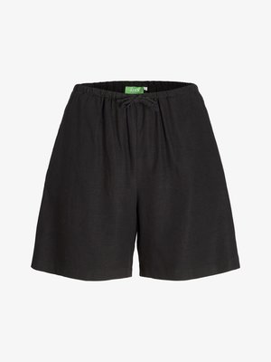 Kerged mustad lühikesed püksid kergest kangast, millel on elastne vöökoht ja nöör. Erakordne disain ning põlve pikkus.