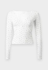 BASIC WRAP - Pikkade varrukatega topp - white