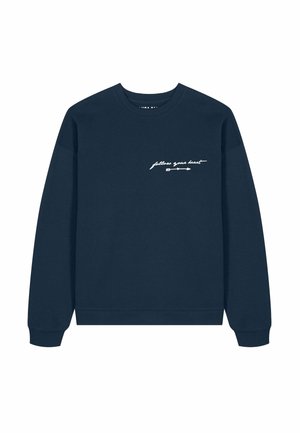FOLLOW YOUR HEART EMBROIDERY  - Sweater - dark blue