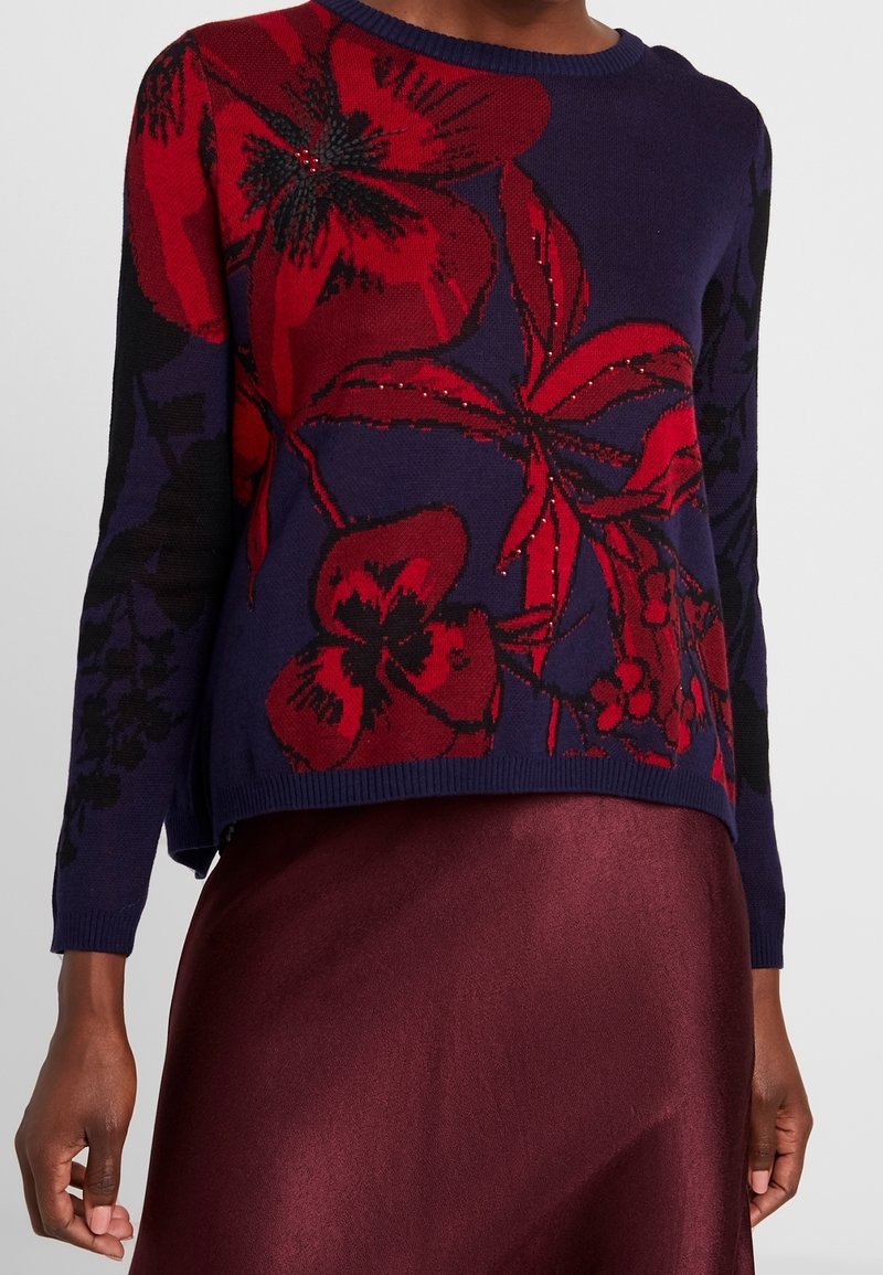 Desigual Stickad tröja - dark blue