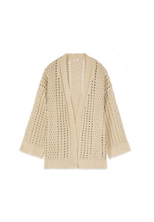 Oltre, CARDIGAN CORTO TRAFORATO - Cardigan - oro
