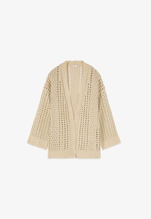 Oltre, CARDIGAN CORTO TRAFORATO - Strickjacke - oro