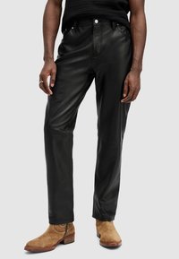 AllSaints - LYNCH TROUSER - Ādas bikses - black Miniatūras attēls 1