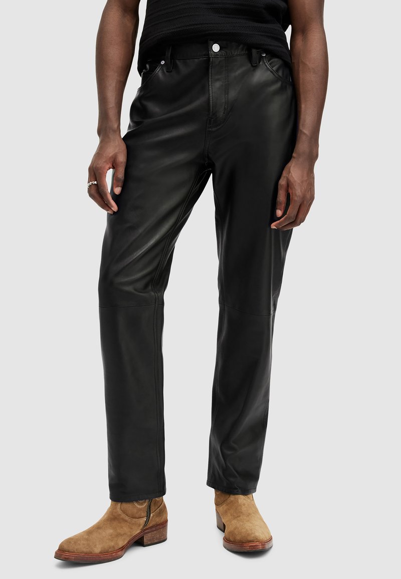 AllSaints - LYNCH TROUSER - Ādas bikses - black, Palielināt