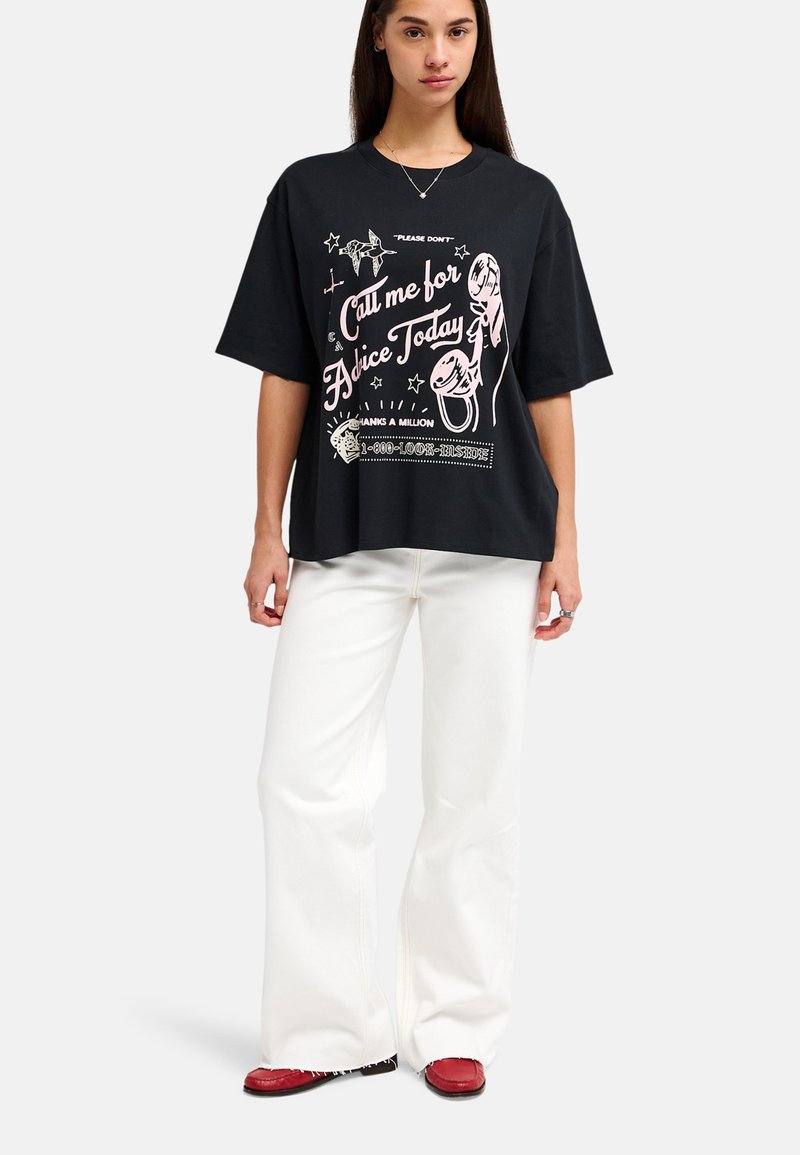 RVCA T-shirt print zwart