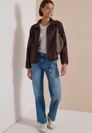 Cecil, KARIERTE JACKE IN WOLLOPTIK MIT STEHKRAGEN - Veste légère - red wine melange