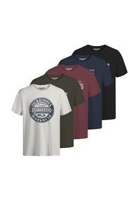 JEANS SS O-NECK 5PK - Marškinėliai su spaudiniu - vineyard wine pack:w rosin black clouddancer navyblazer