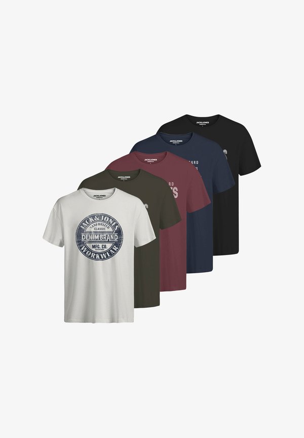 JEANS SS O-NECK 5PK - Print T-shirt