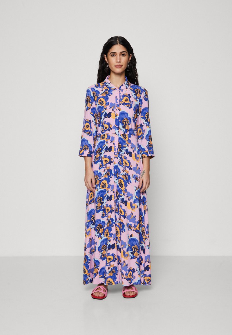 YAS Petite YASSAVANNA LONG SHIRT DRESS  - Maxi dress - pastel lavender/specto