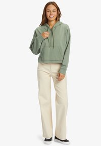 Roxy DRAKES COVE - HALF-ZIP  - Jersey con capucha - green