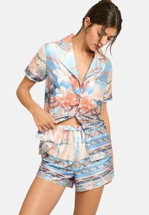 Lipsy REGULAR FIT - SHORT SLEEVE PRINTED SET - Pyjama set - blue