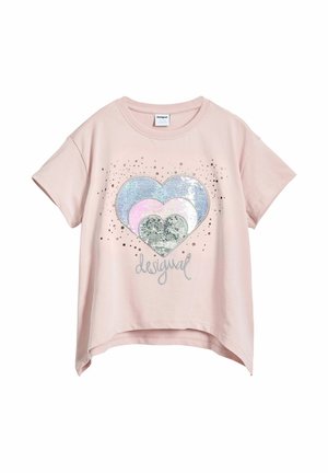 HEART STRASS - T-shirt con stampa - pink