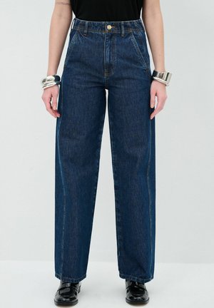 WIDE  - Jean boyfriend - dark blue