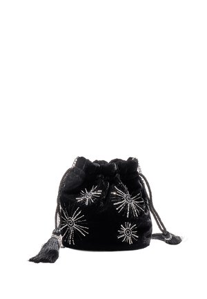 EFFECT BUCKET WITH BEADS - Borsa a tracolla - black