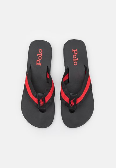 Polo Ralph Lauren VINTAGE BOLT UNISEX - Sandálias em T - black/red